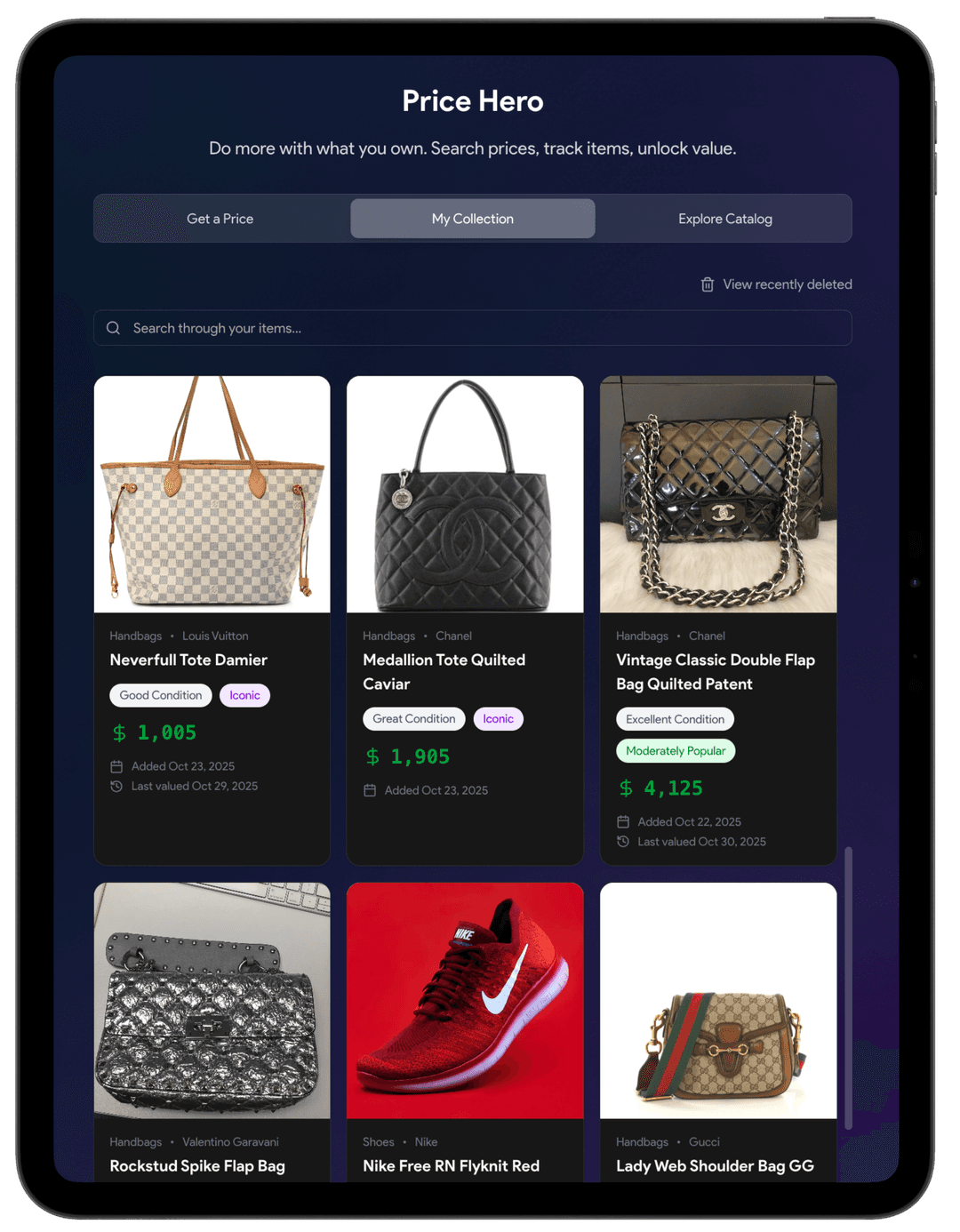 Collection dashboard